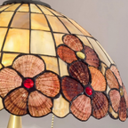 Vintage Amberwood Mosaic Floor Lamp