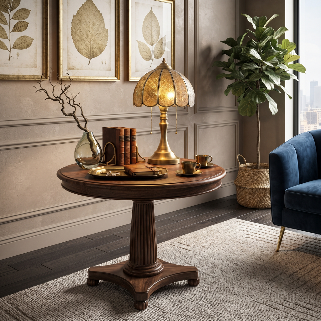 Vintage Embossed Cross Table Lamp