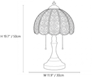 Vintage Embossed Cross Table Lamp