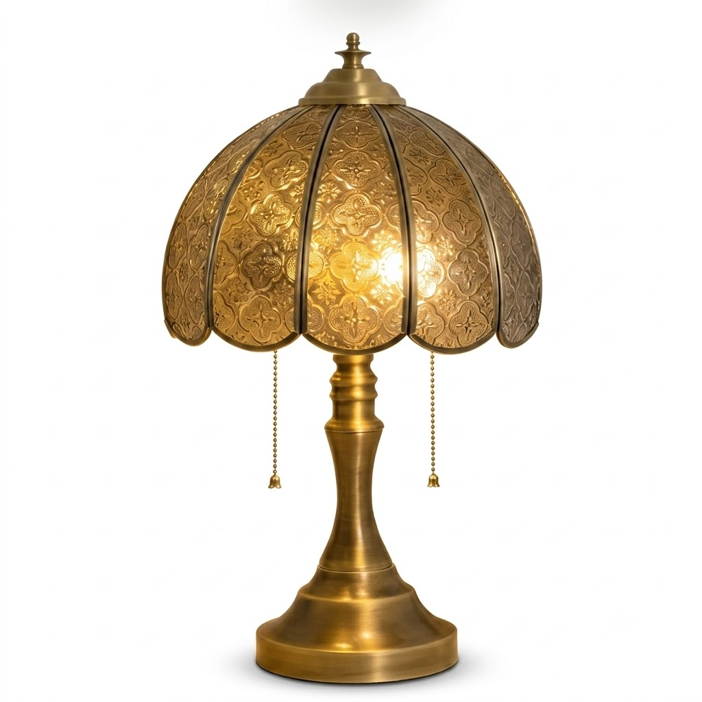 Vintage Embossed Cross Table Lamp