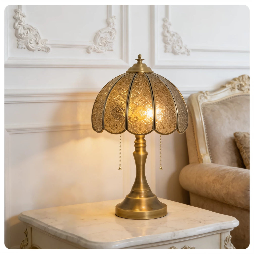 Vintage Embossed Cross Table Lamp