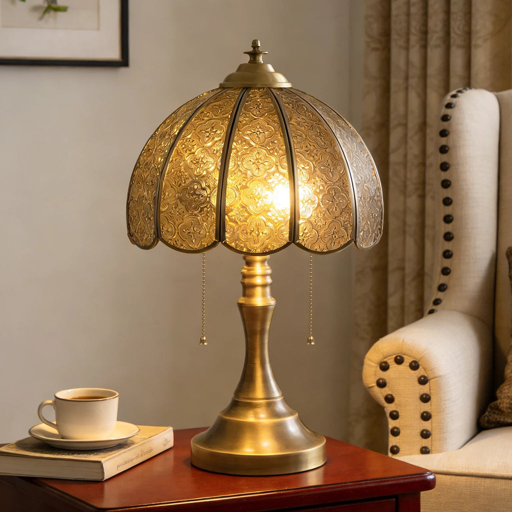 Vintage Embossed Cross Table Lamp