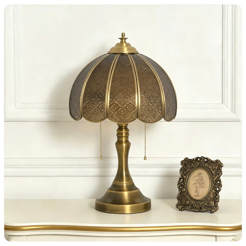 Vintage Embossed Cross Table Lamp