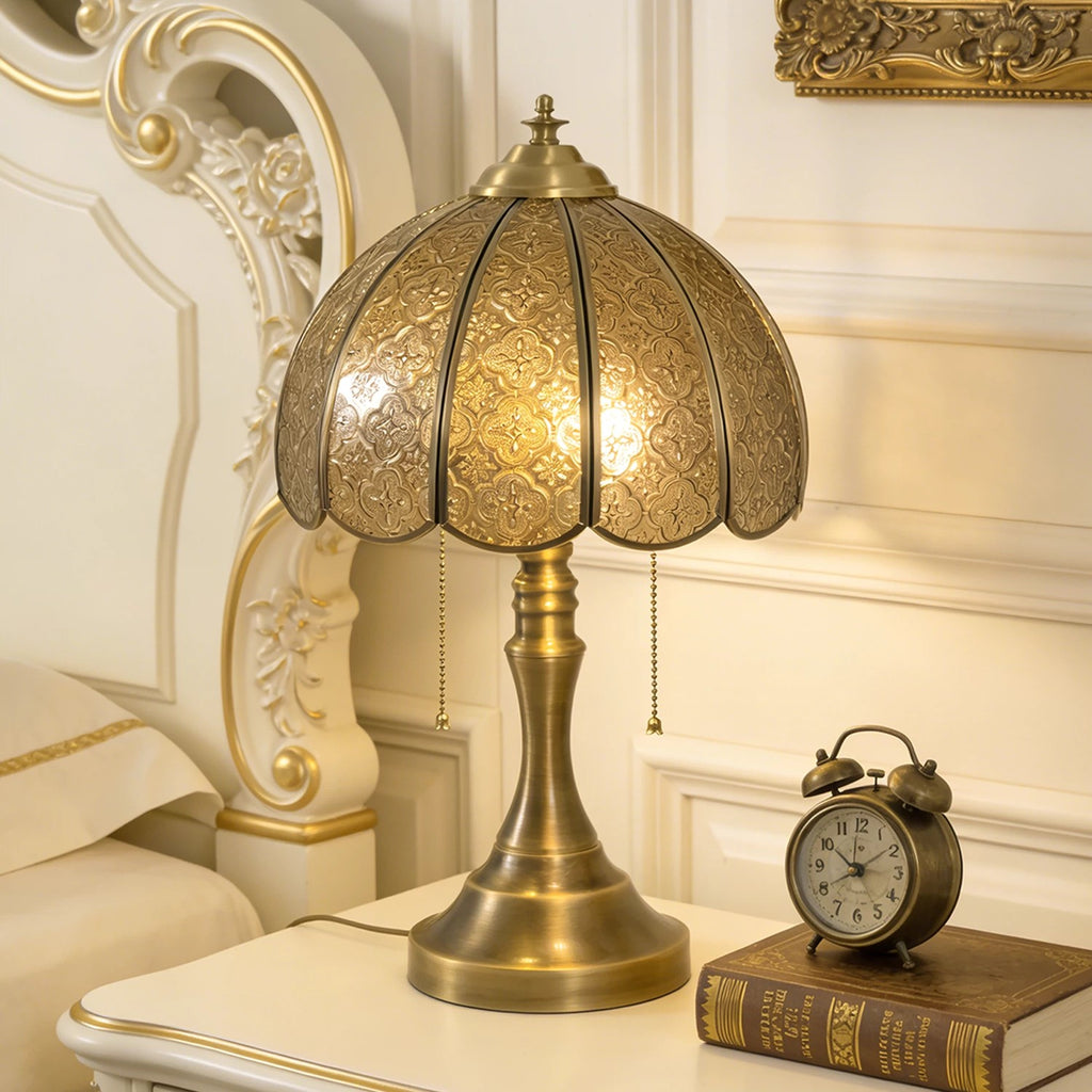 Vintage Embossed Cross Table Lamp