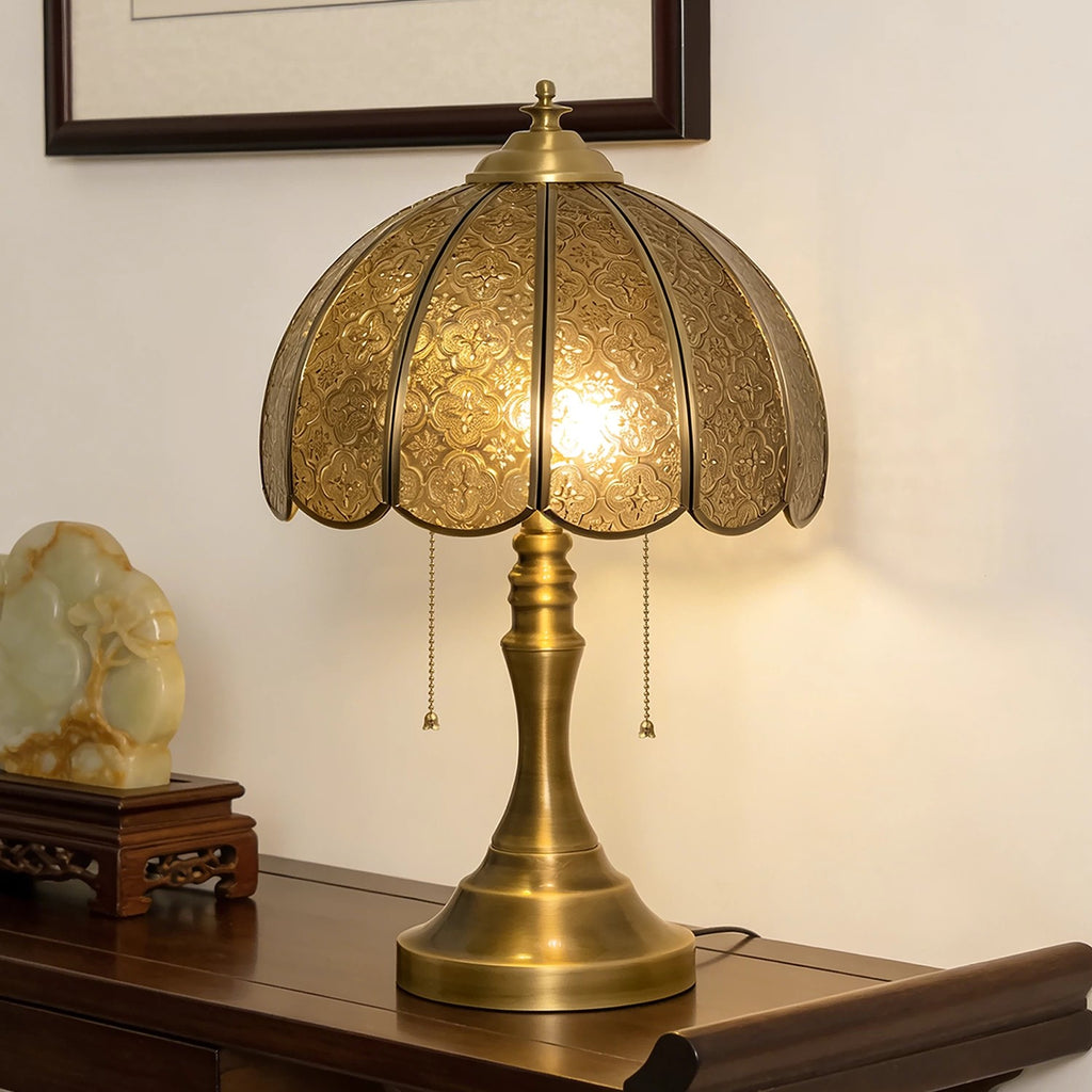 Vintage Embossed Cross Table Lamp