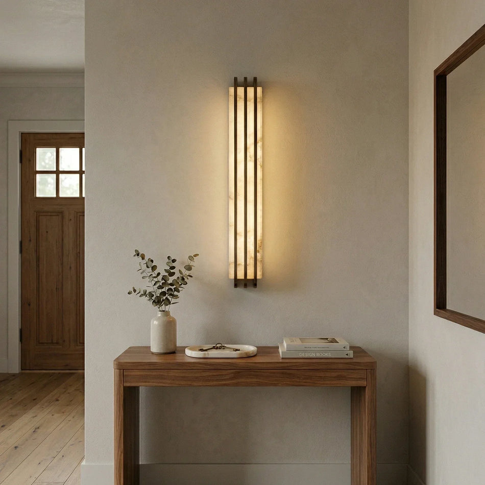 Virex Alabaster-Wandleuchte mit Schichten