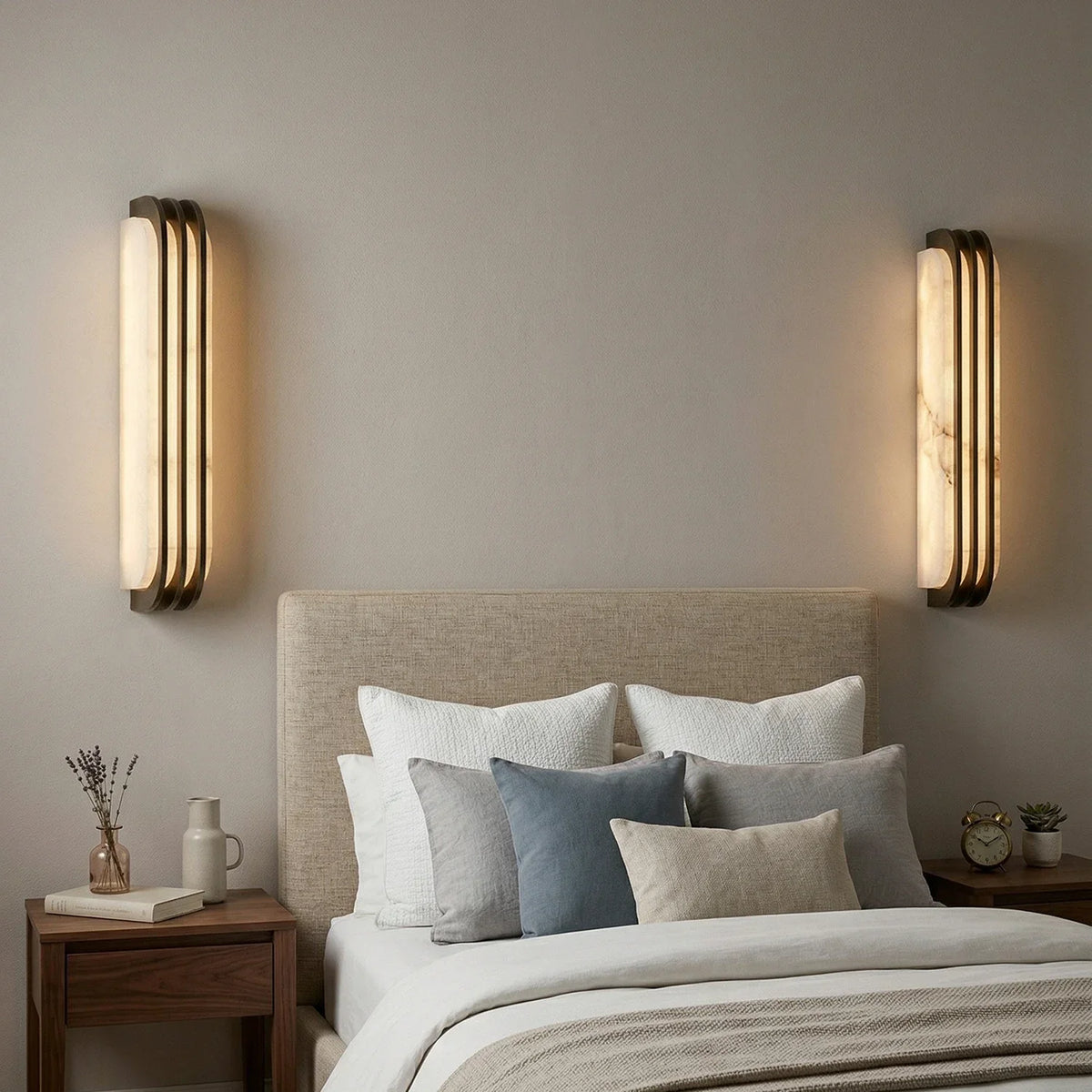 Virex Alabaster Layered Wall Sconce