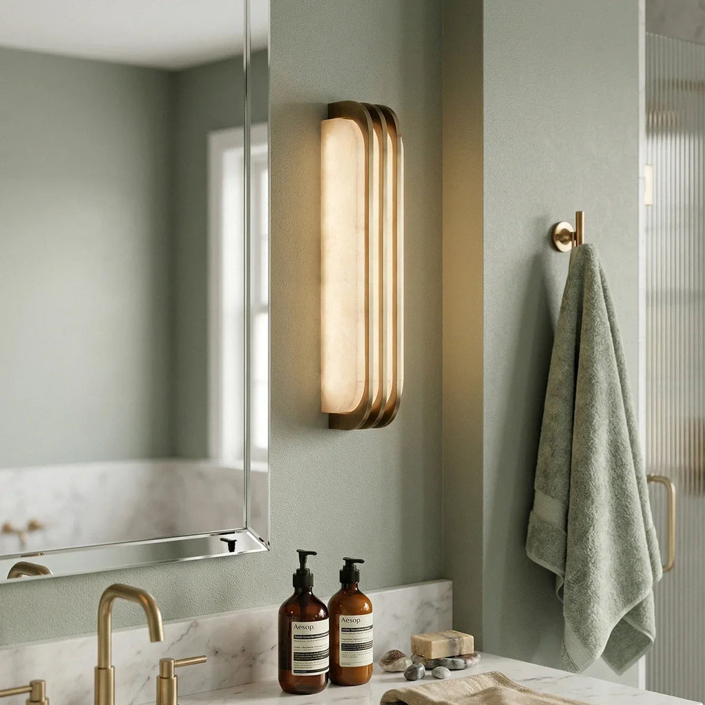 Virex Alabaster Layered Wall Sconce