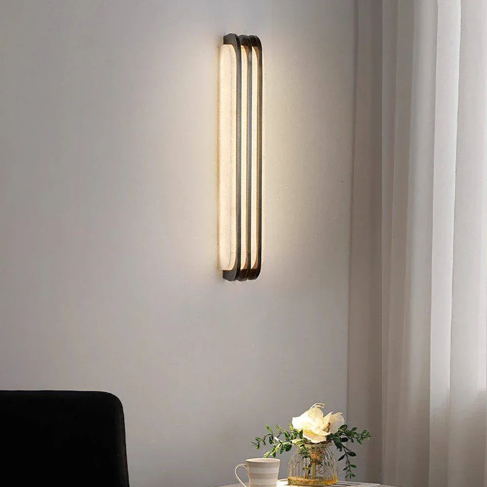 Virex Alabaster Layered Wall Sconce