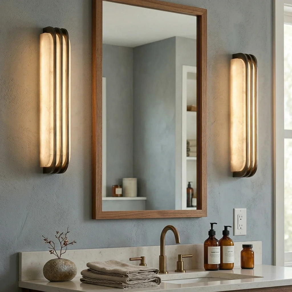 Virex Alabaster Layered Wall Sconce