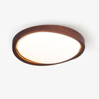 Walnut Curved Wood Flush Mount