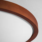 Walnut Curved Wood Flush Mount