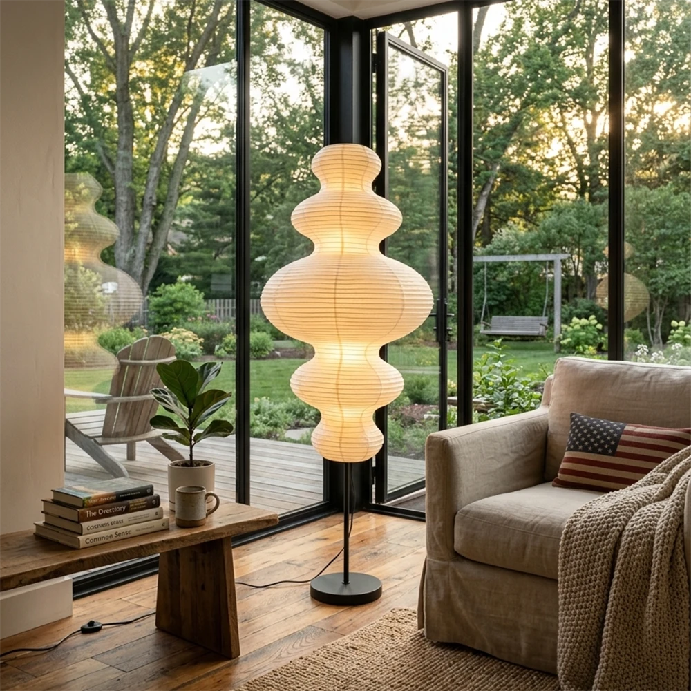 Washi Paper Akari E Floor Lamp