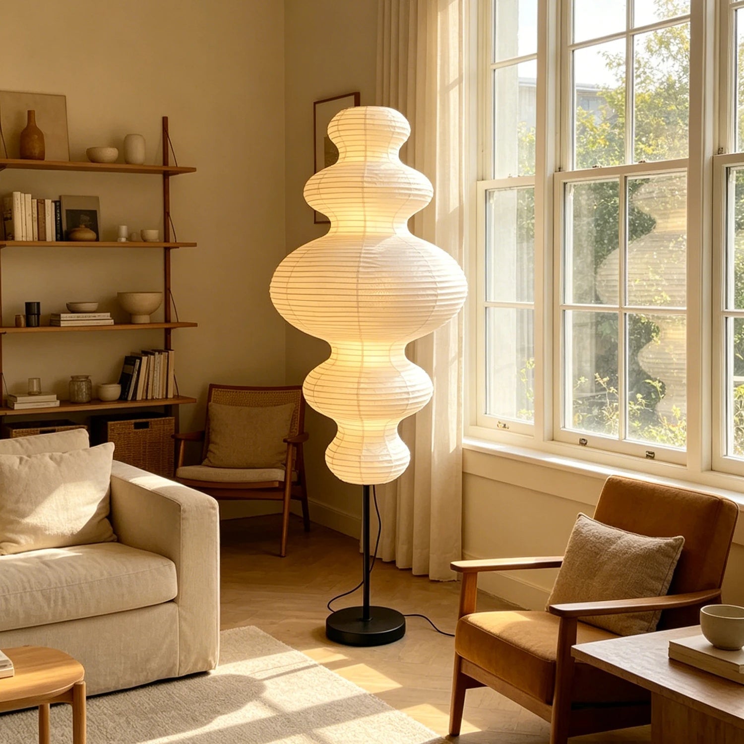 Washi Paper Akari E Floor Lamp