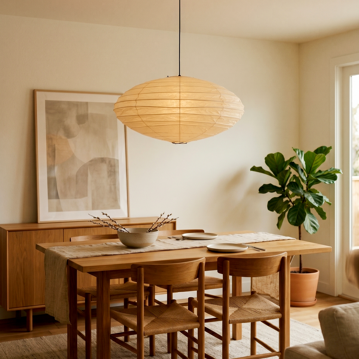 Washi Paper EN Akari Pendant Light