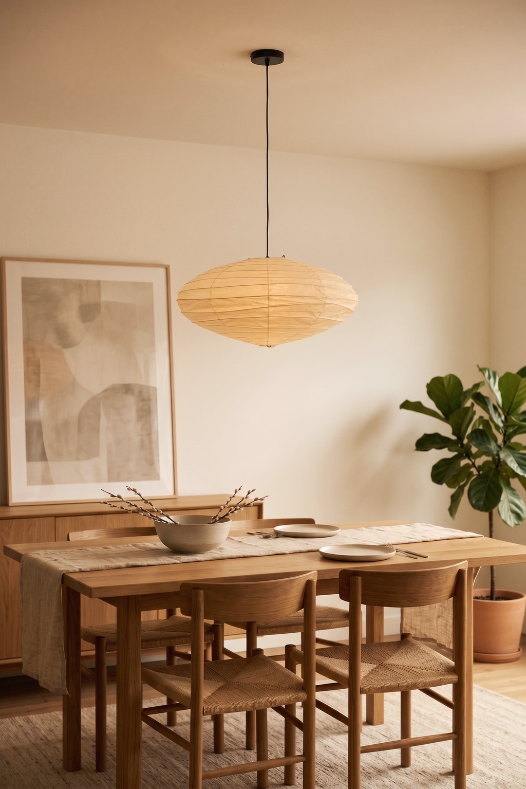 Washi Paper EN Akari Pendant Light