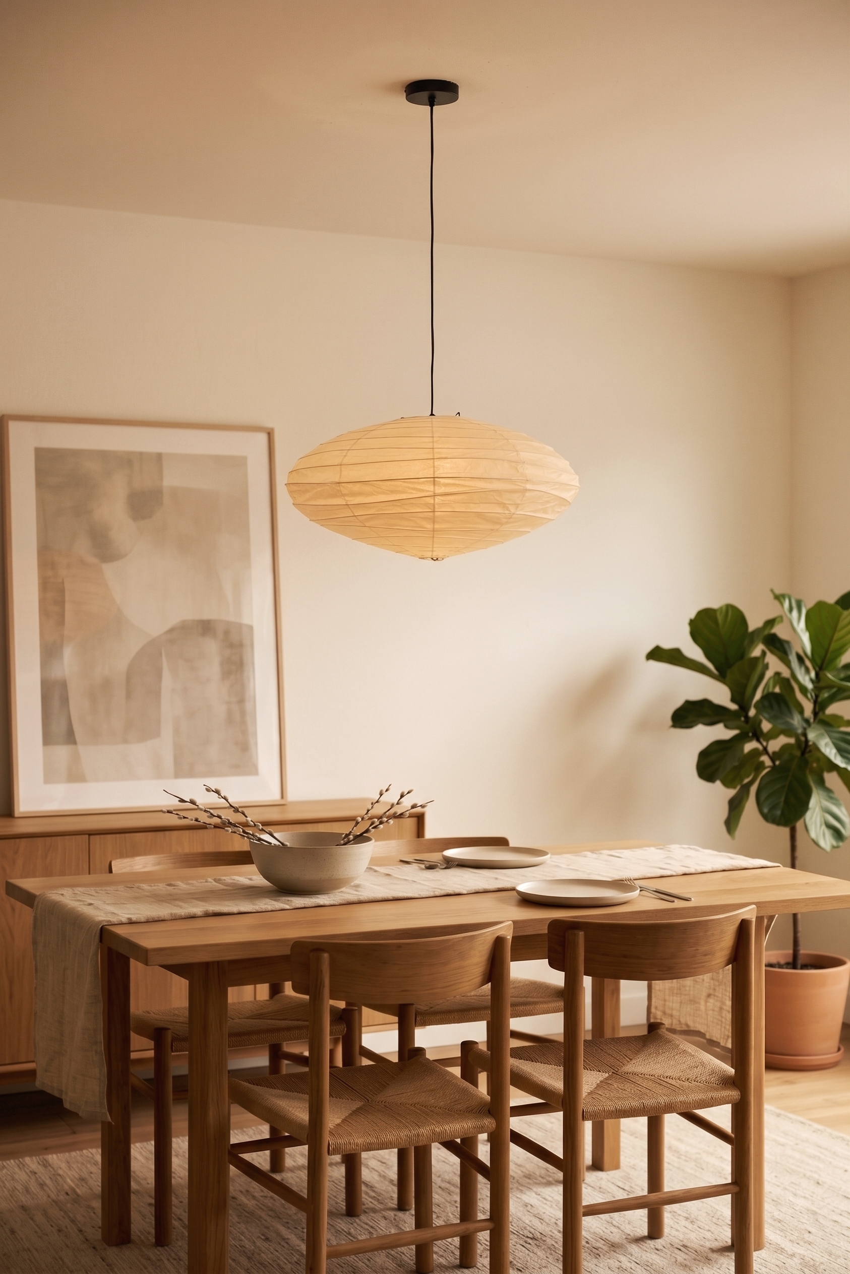 Washi Paper EN Akari Pendant Light
