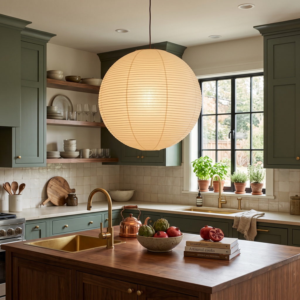 Washi Paper Globe Pendant Light