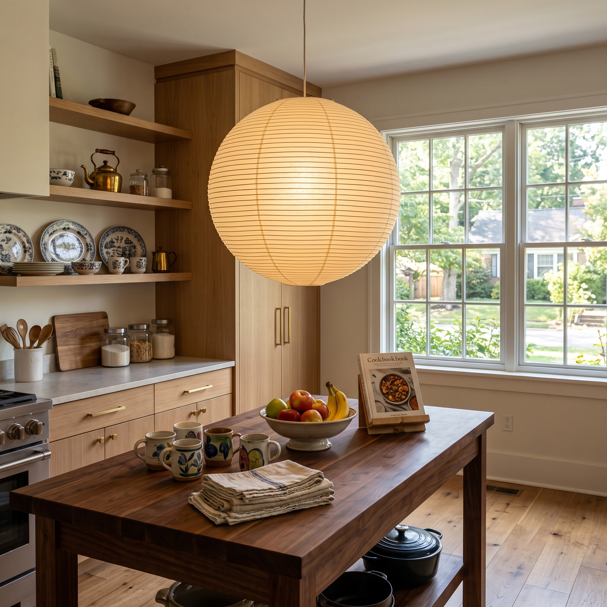 Washi Paper Globe Pendant Light