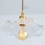 Wavy Green Glass Pendant Light