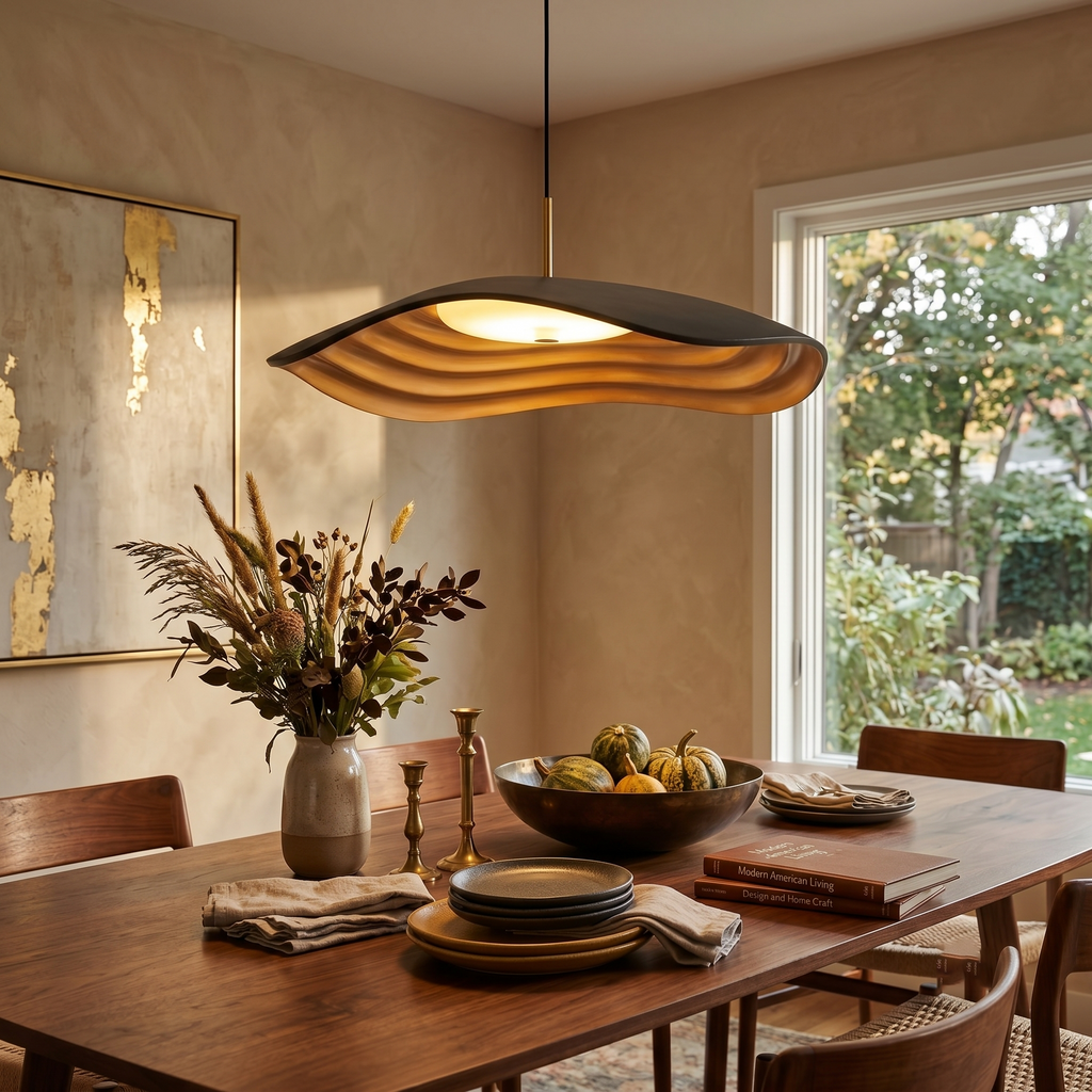 Wavy Resin Dome Pendant Light