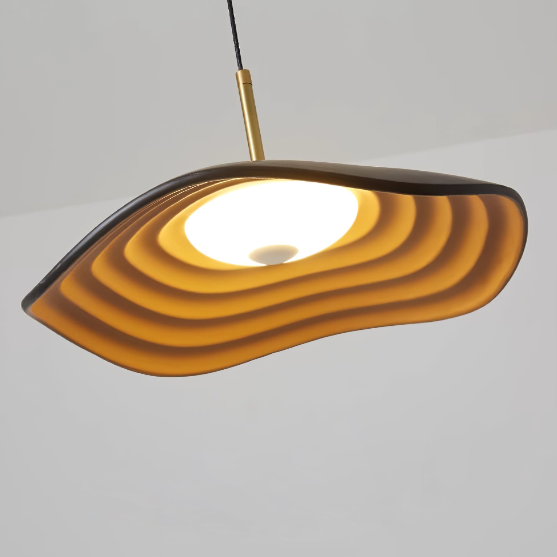 Wavy Resin Dome Pendant Light