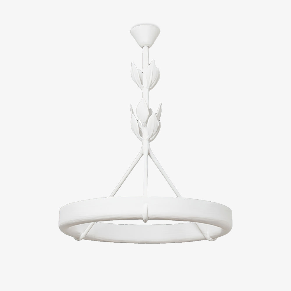 White Plaster Chandelier