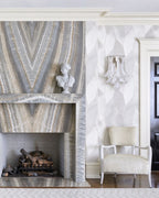 Modern Wave Feather Art Glass Wall Sconce in Classic Living Room Setting