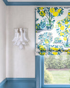 Modern Silver Frame Feather Art Glass Wall Sconce in Bright Living Area