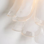 Close Up View of Layered Wave Feather Glass Texture and Glowing Edges
