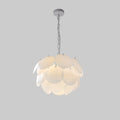 Illuminated Modern Silver Frame Round Scale Pendant Light Studio Shot