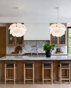 Modern Round Scale Art Glass Pendant Lights in Luxury Kitchen