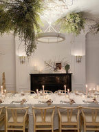 White Plaster Chandelier
