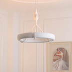 White Plaster Chandelier