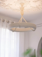 White Plaster Chandelier