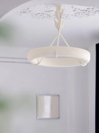 White Plaster Chandelier