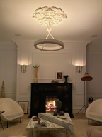 White Plaster Chandelier