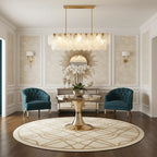 Modern Double-Tier Oval Wave Art Glass Linear Chandelier in Grand Hallway Foyer