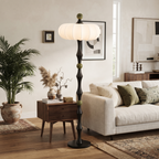 Wood Silk Pumpkin Floor Lamp