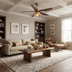 Woven Bamboo Ceiling Fan with Light