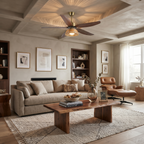 Woven Bamboo Ceiling Fan with Light