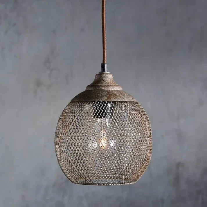 Woven Wire Globe Pendant