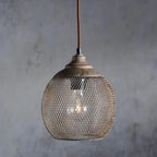 Woven Wire Globe Pendant