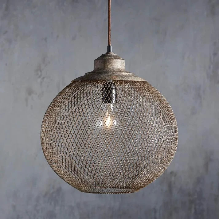 Woven Wire Globe Pendant