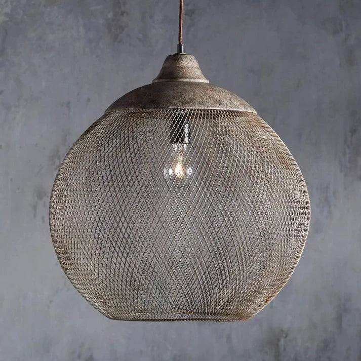 Woven Wire Globe Pendant