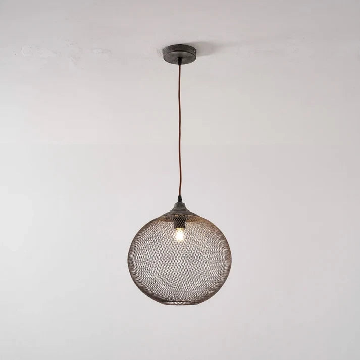 Woven Wire Globe Pendant