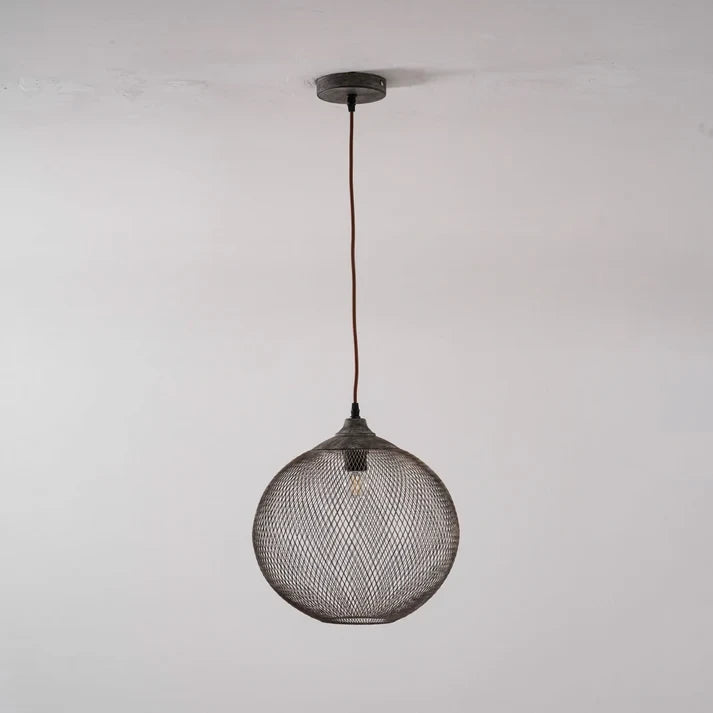 Woven Wire Globe Pendant