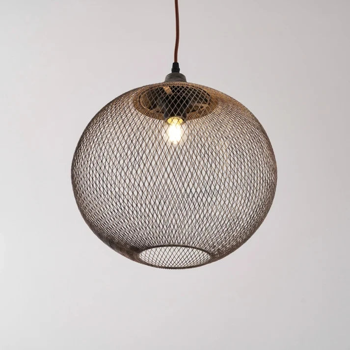 Woven Wire Globe Pendant