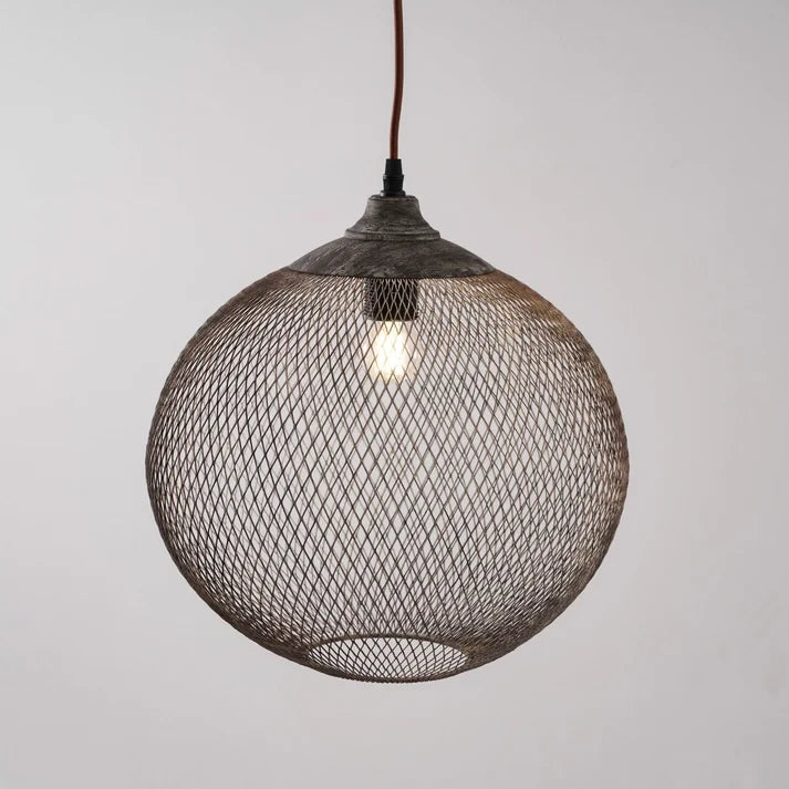 Woven Wire Globe Pendant