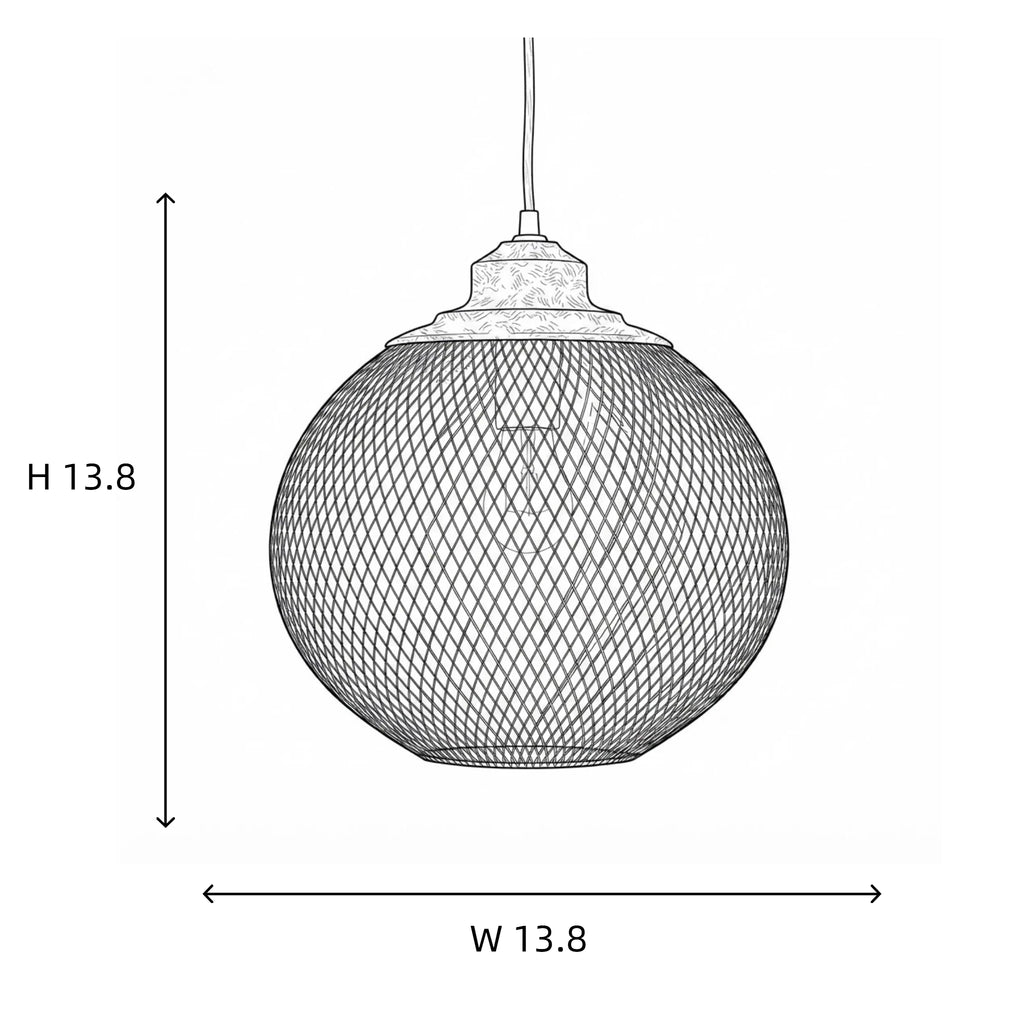 Woven Wire Globe Pendant